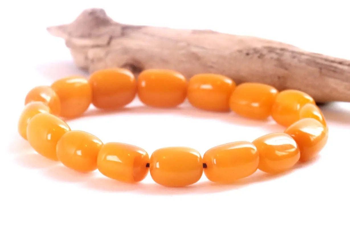 Grade AAA Quality Beeswax Amber Olive Bracelet
