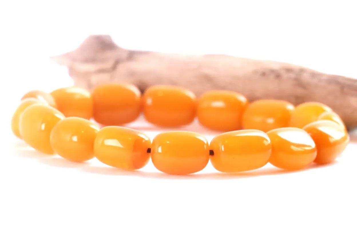 Grade AAA Quality Beeswax Amber Olive Bracelet
