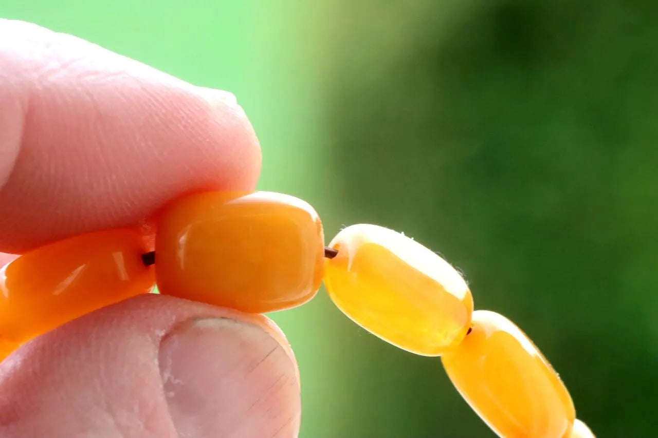 Grade AAA Quality Beeswax Amber Olive Bracelet