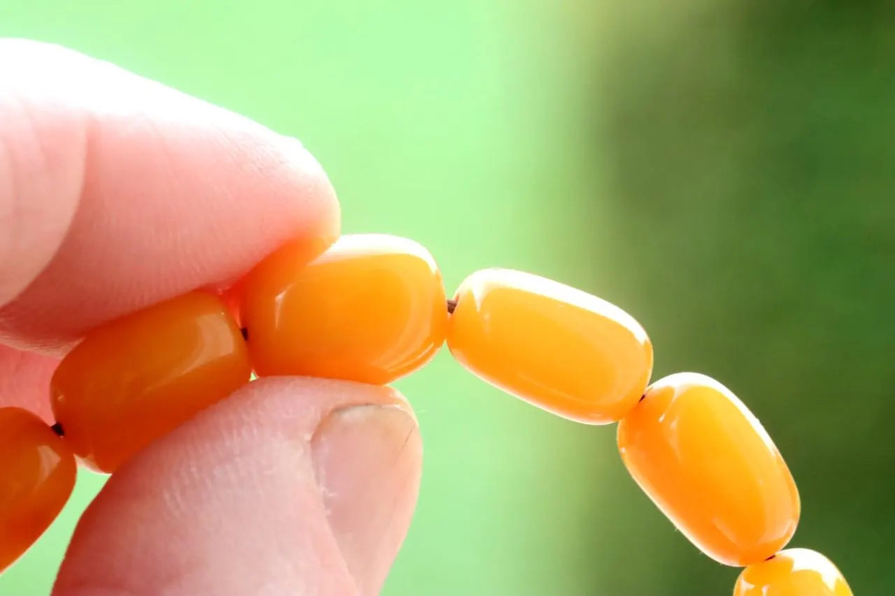 Grade AAA Quality Beeswax Amber Olive Bracelet