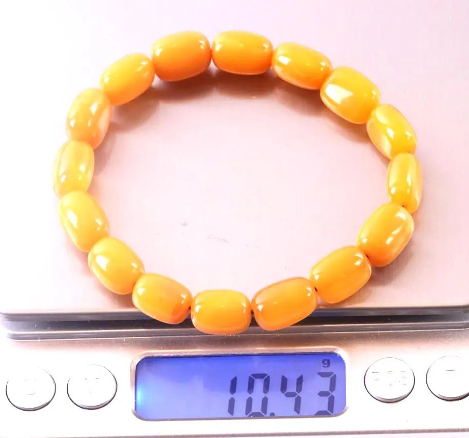 Grade AAA Quality Beeswax Amber Olive Bracelet