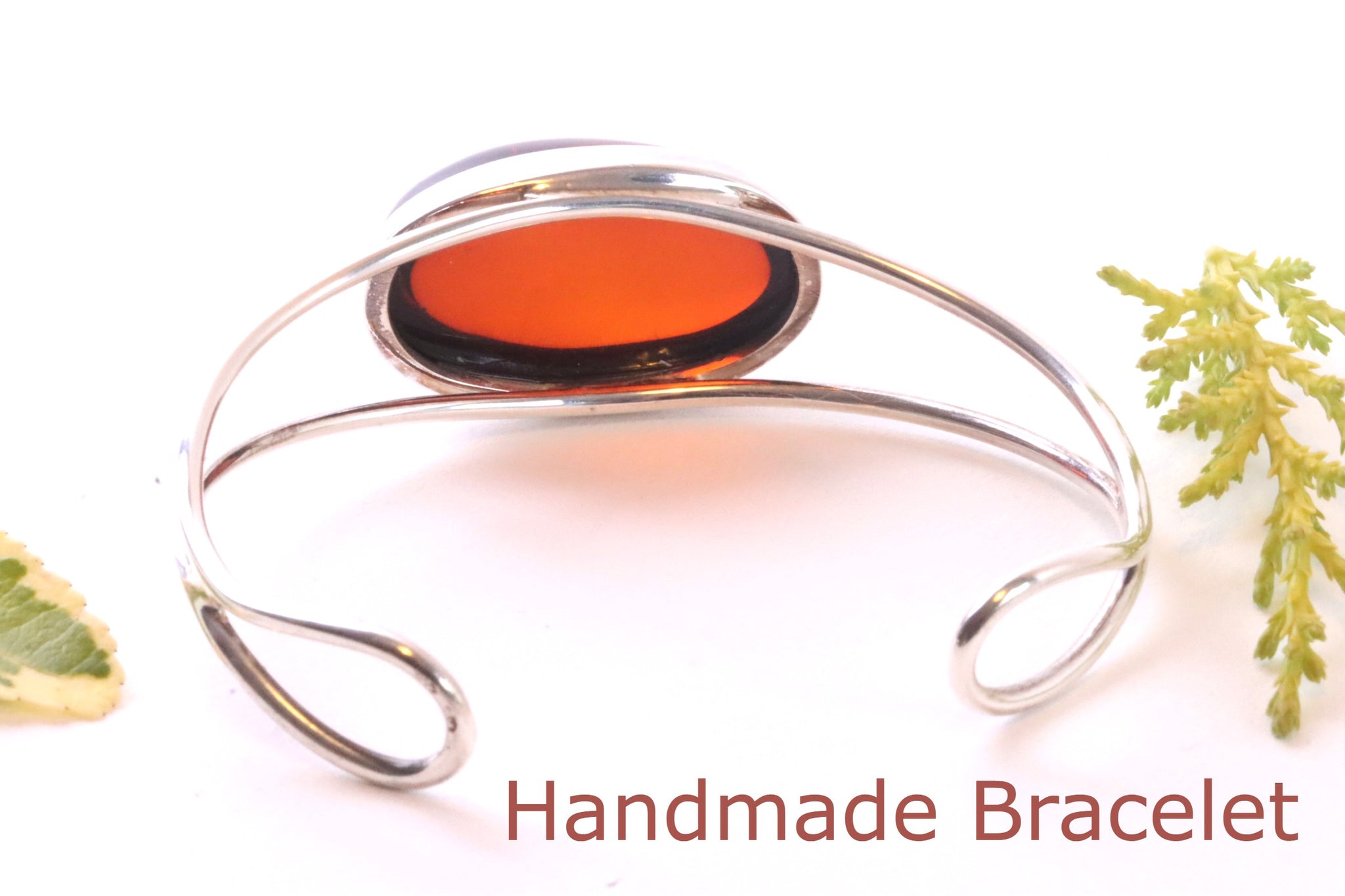 Red Amber Bangle with FREE Pendant