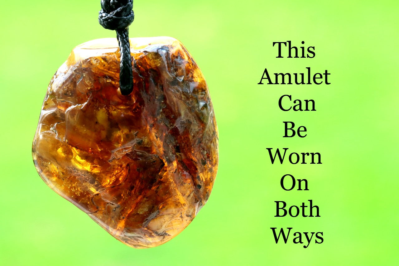 Large Amber Amulet Pendant