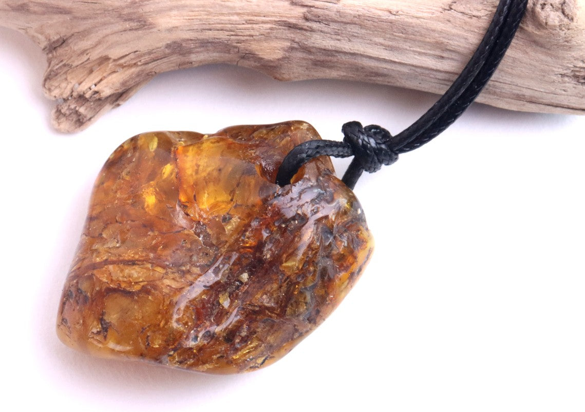 Large Amber Amulet Pendant