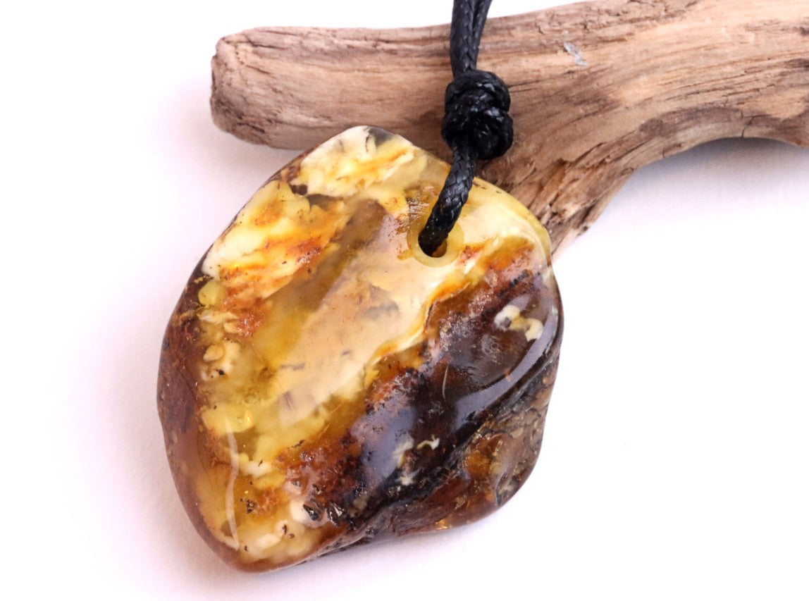 Large Amber Amulet Pendant