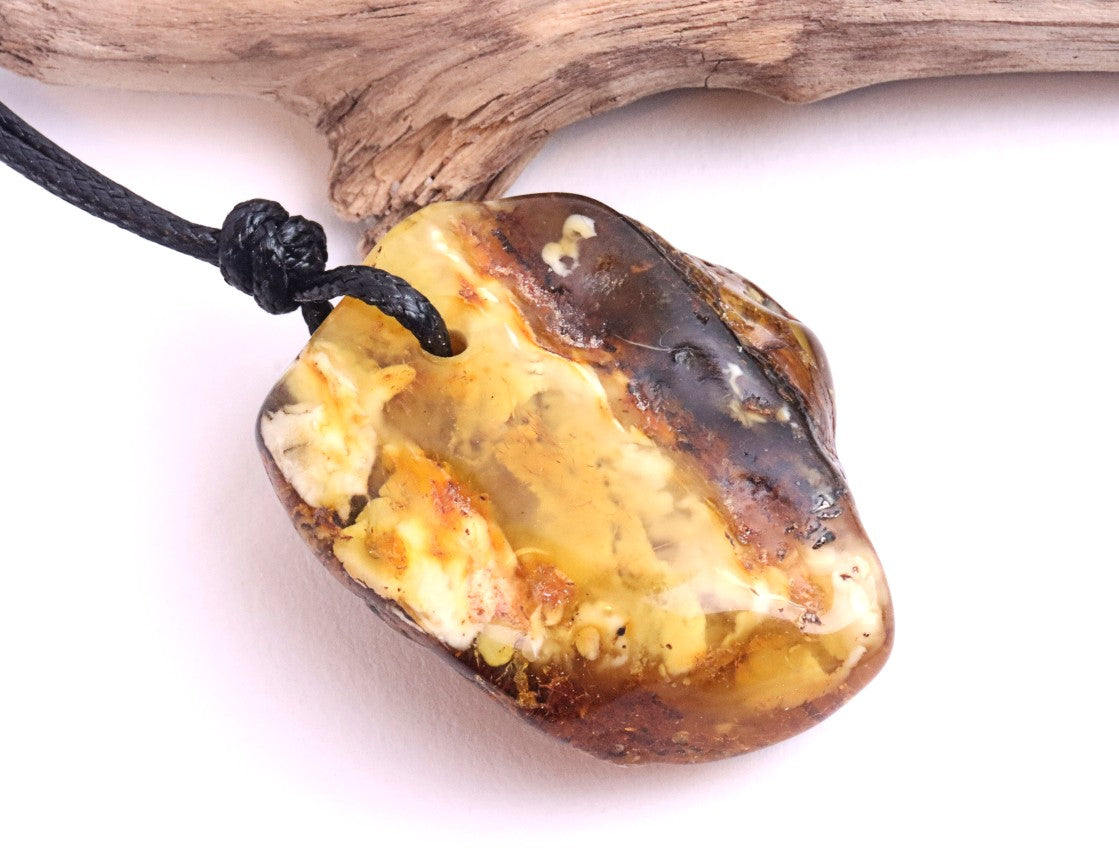 Large Amber Amulet Pendant