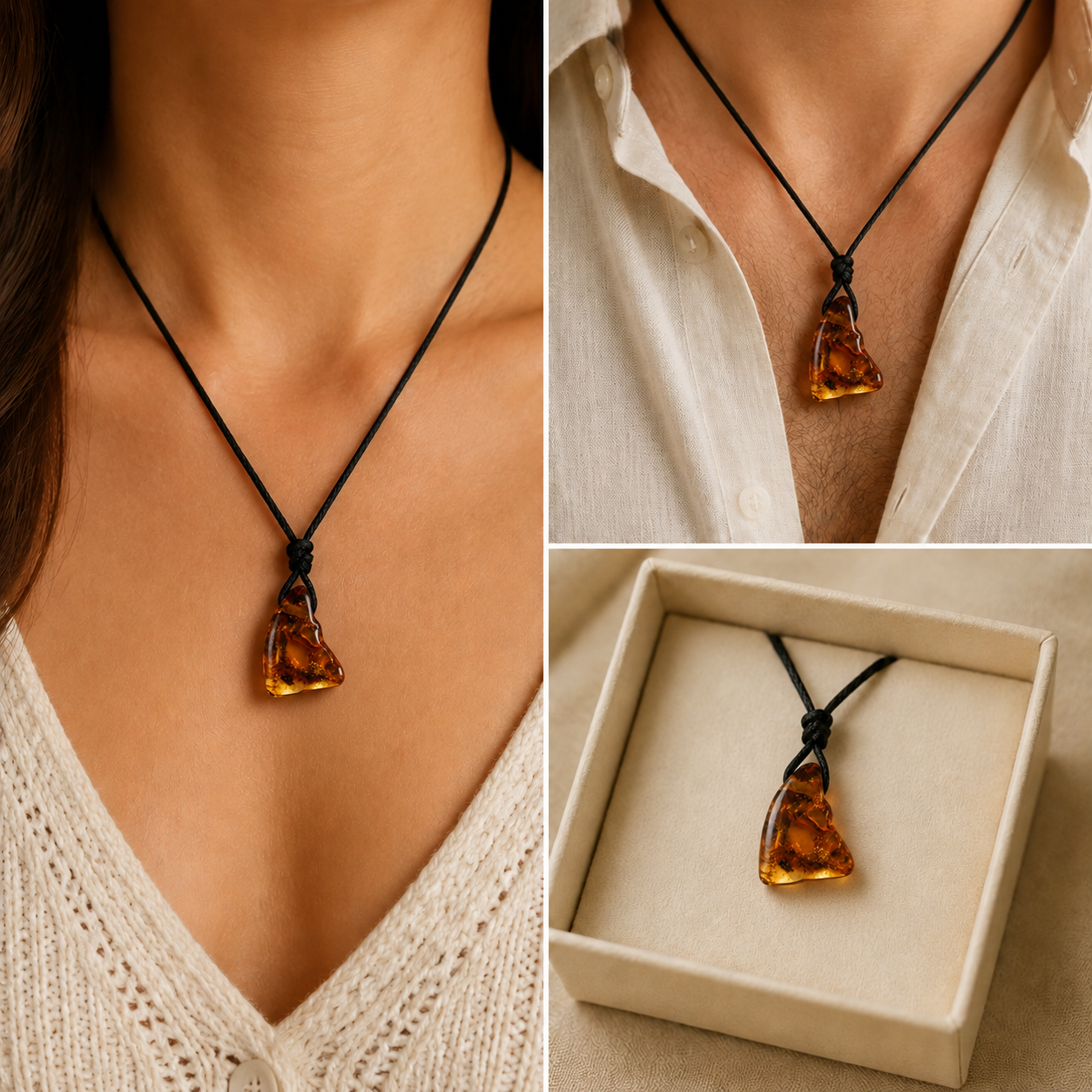 40 Million Year Old Insect in Baltic Amber Amulet