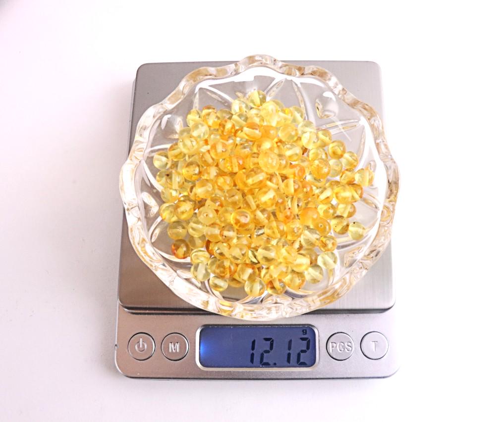 Genuine Light Honey Baltic Amber Drilled Beads