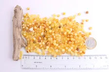 Natural White, Lemon Amber Beads – 90-Piece Crafting Set (Approx. 5mm x 5mm)