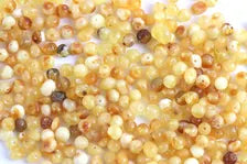 Natural White, Lemon Amber Beads – 90-Piece Crafting Set (Approx. 5mm x 5mm)