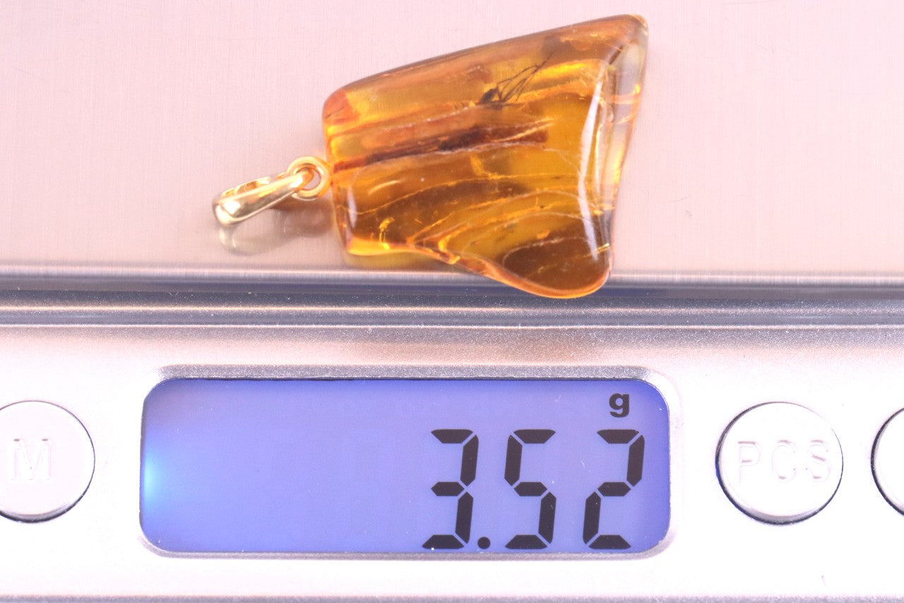 Gold Pendant with Inclusion