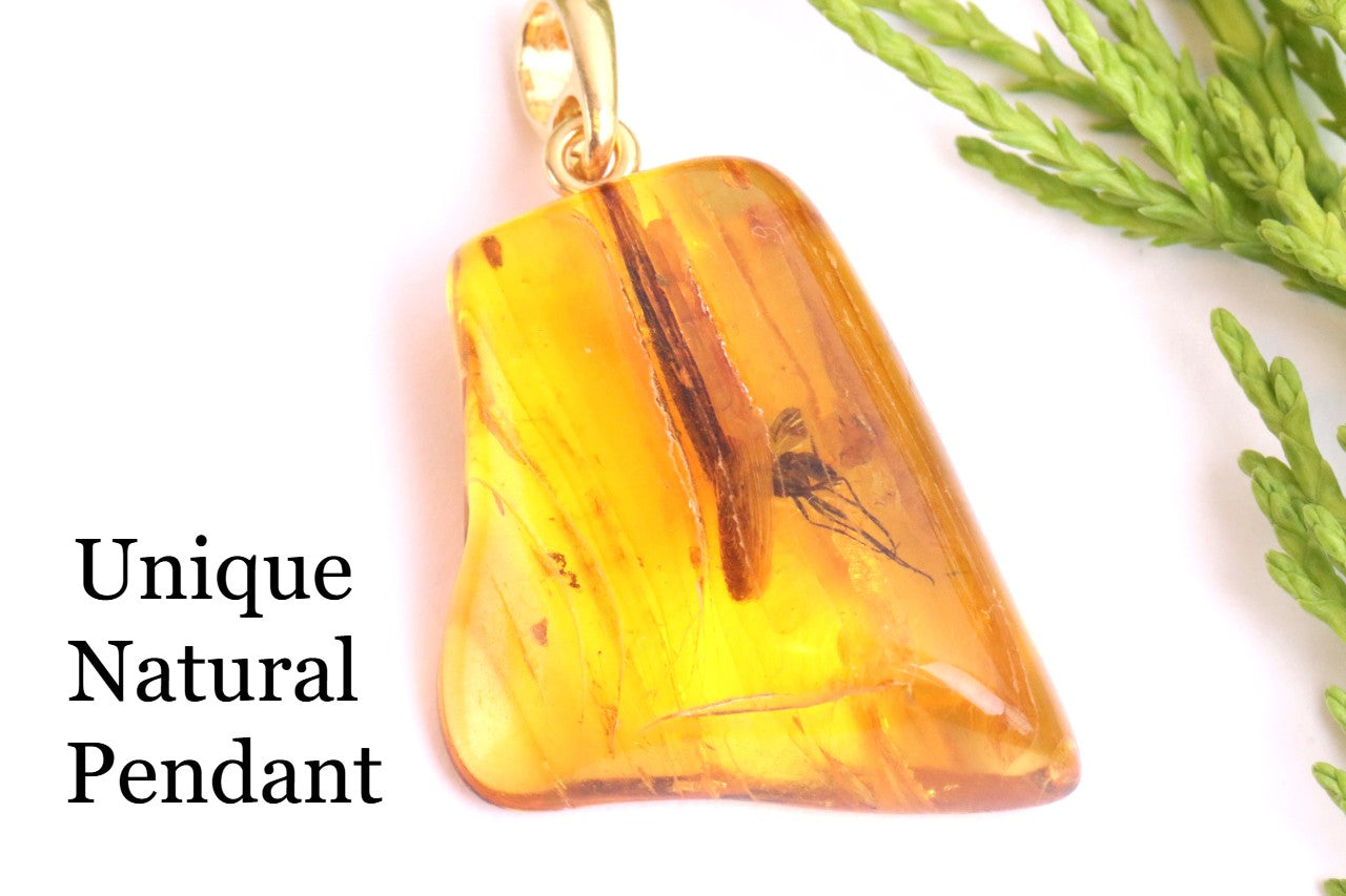 Gold Pendant with Inclusion