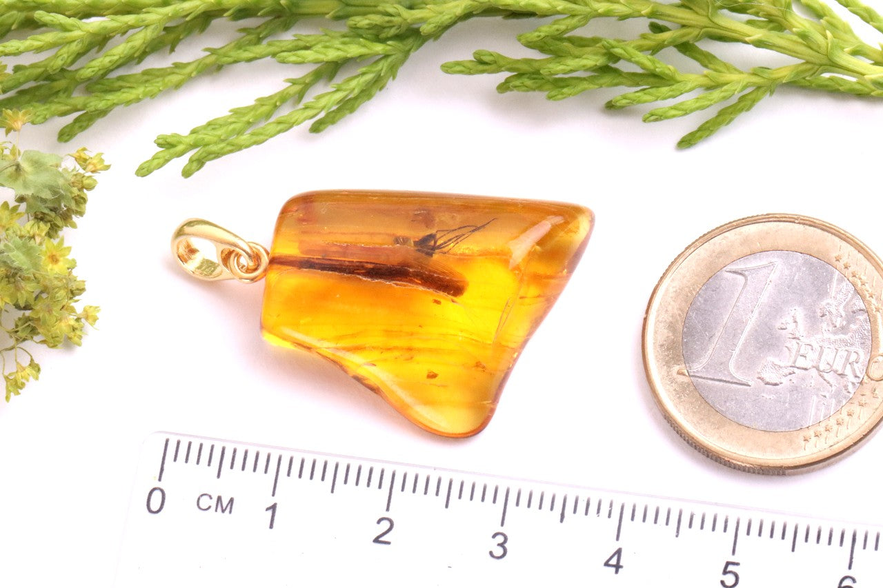 Gold Pendant with Inclusion