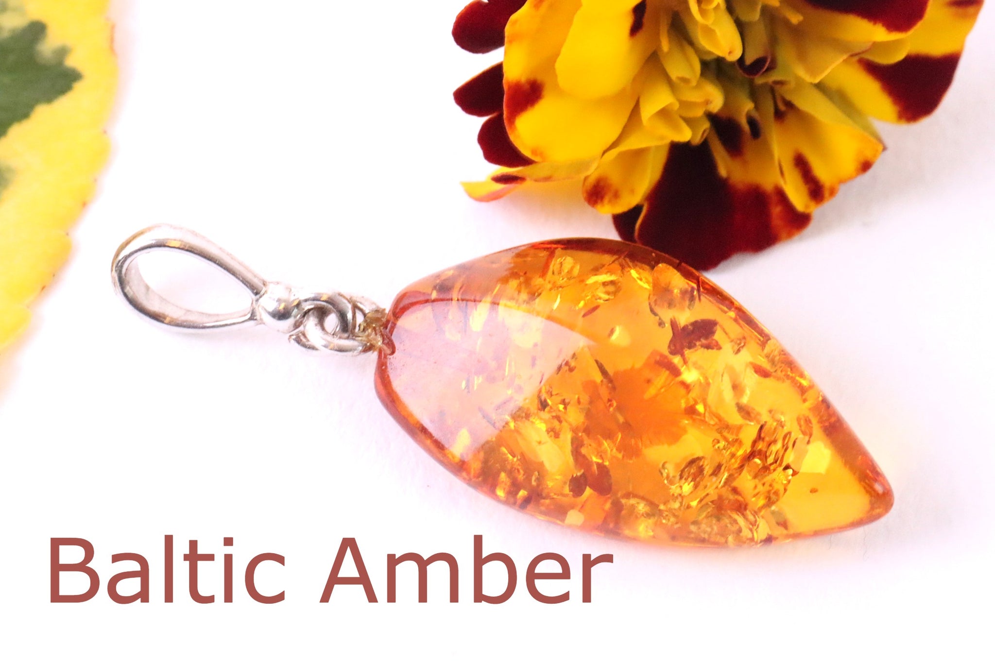 Sparkly Amber Pendant