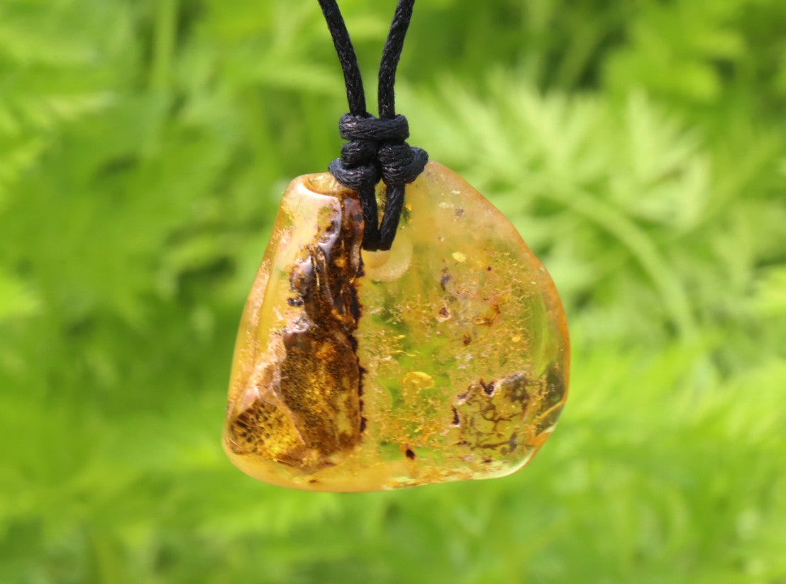 Baltic Amber Amulet Pendant with Free Extra Amulet