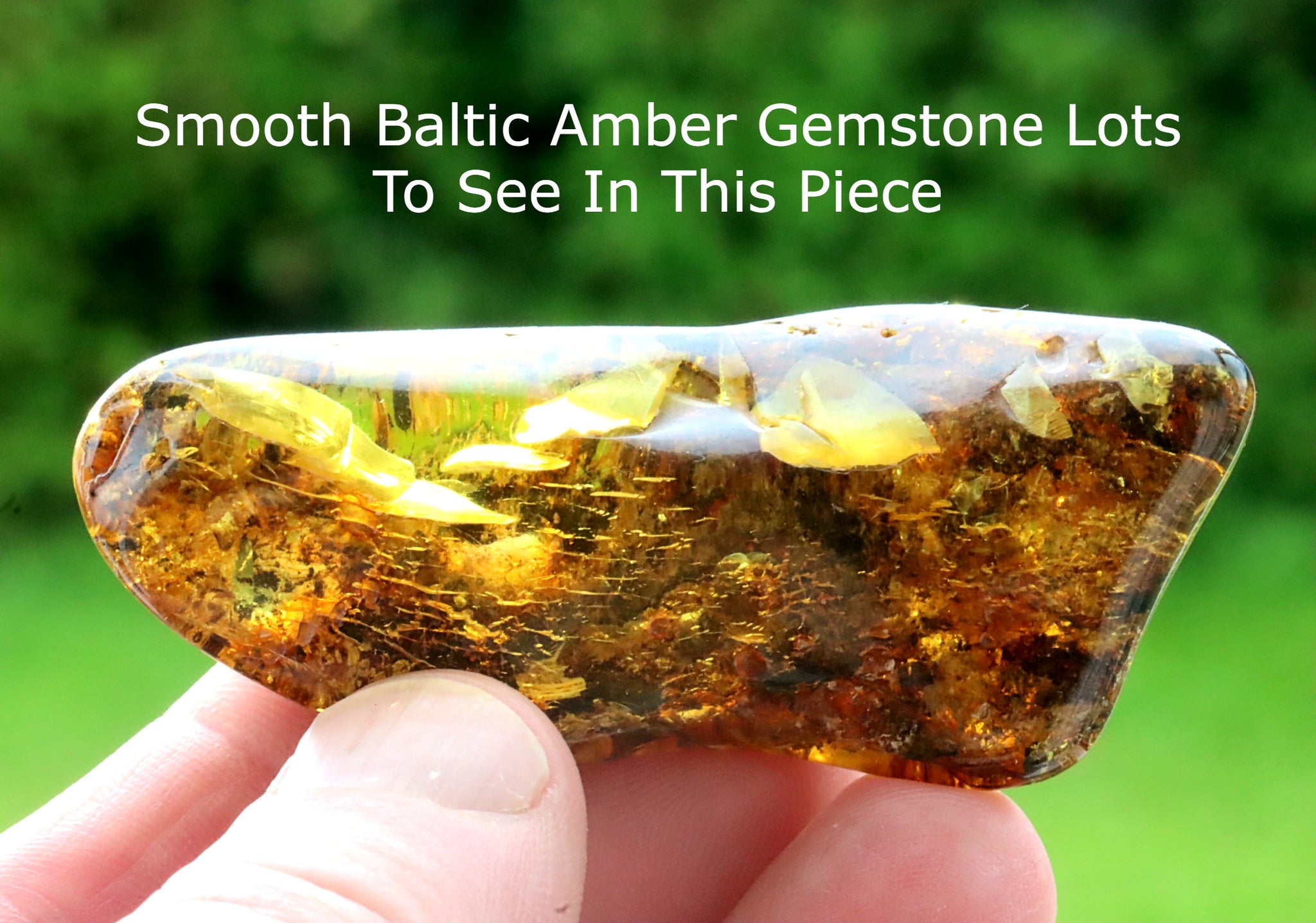 Smooth Baltic Amber Gemstone / 19.8g Calming Meditation Gemstone