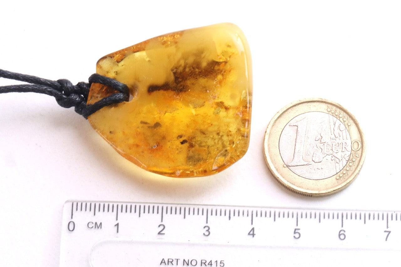 Baltic Amber Amulet Pendant with Free Extra Amulet