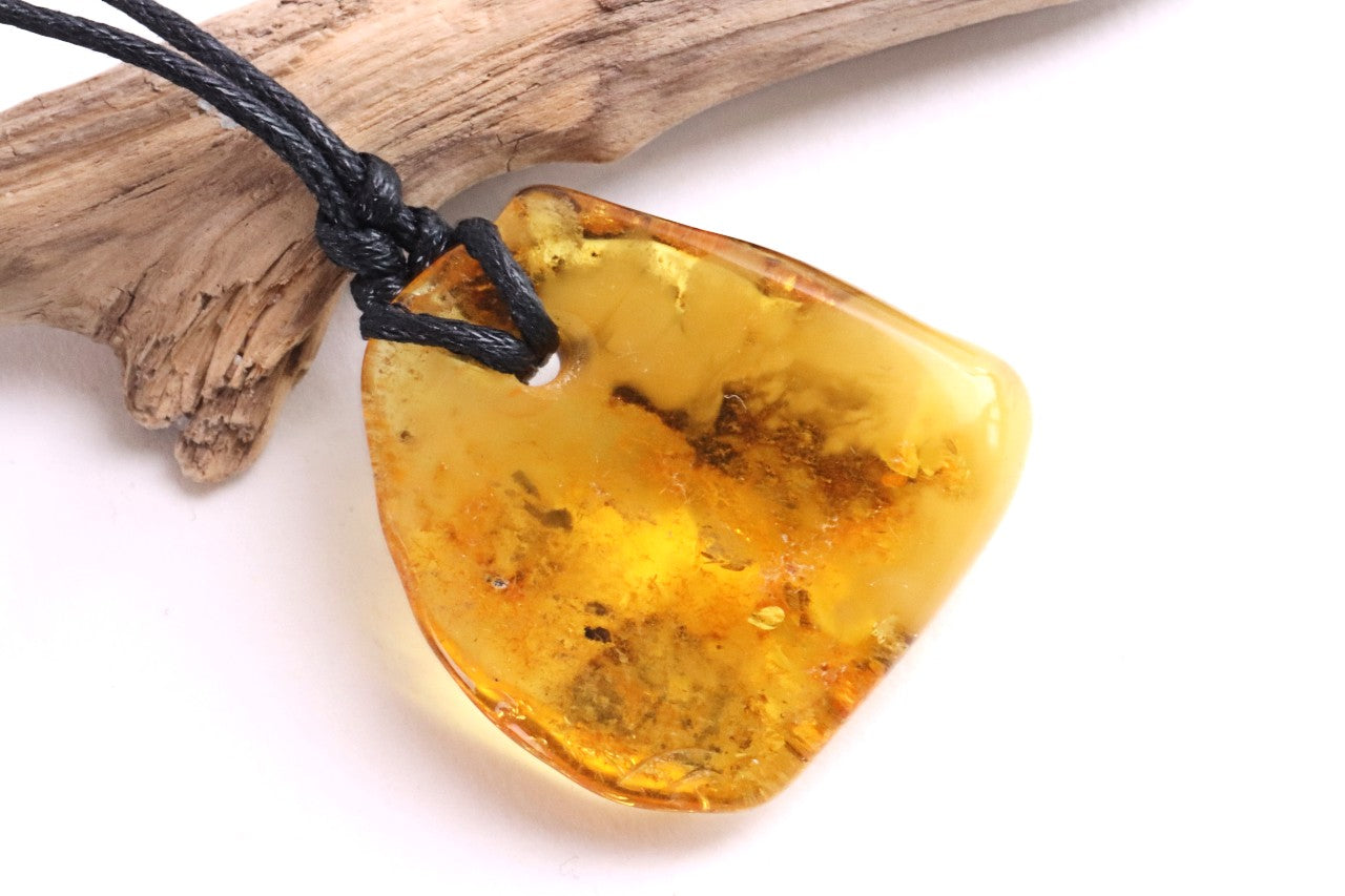 Baltic Amber Amulet Pendant with Free Extra Amulet