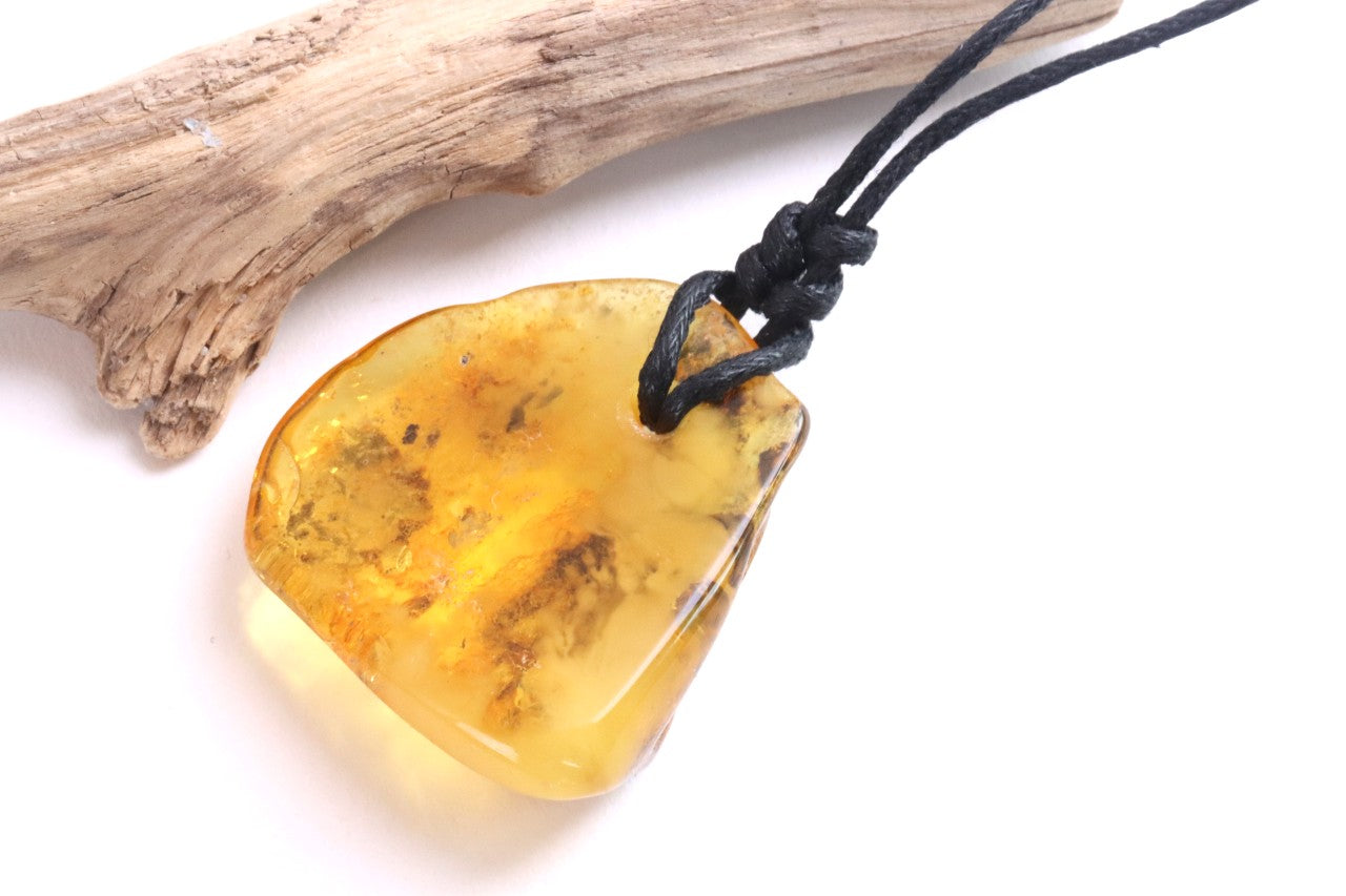Baltic Amber Amulet Pendant with Free Extra Amulet