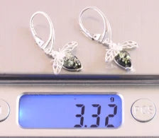 Honey Bee Amber Earrings