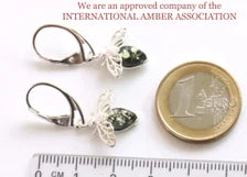 Honey Bee Amber Earrings