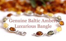 Baltic Amber Silver Link Bracelet