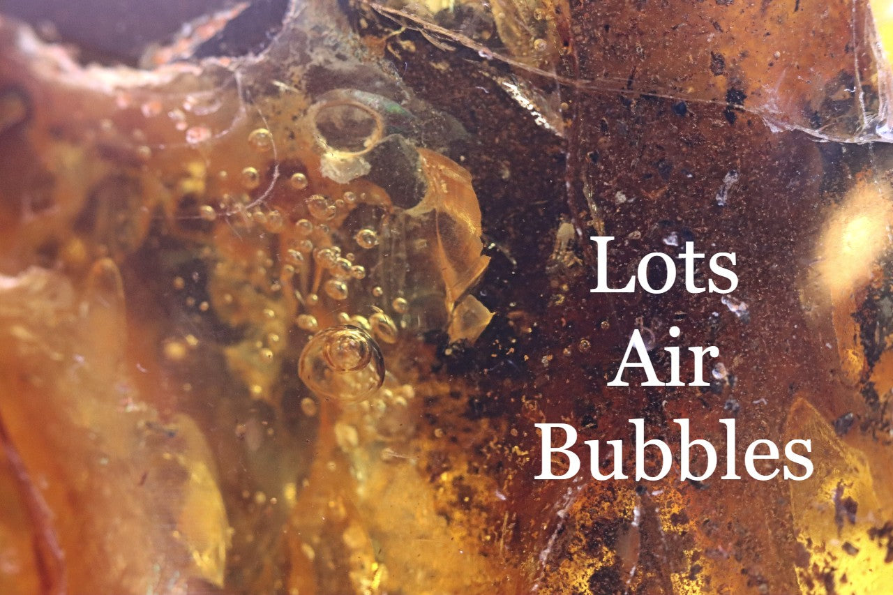 Large Baltic Amber Gem with Rare Inclusion & Air Bubbles