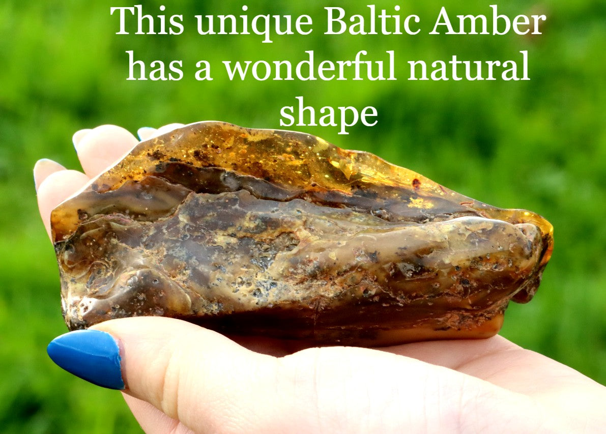 Large Baltic Amber Gem Natural Quirky Gemstone