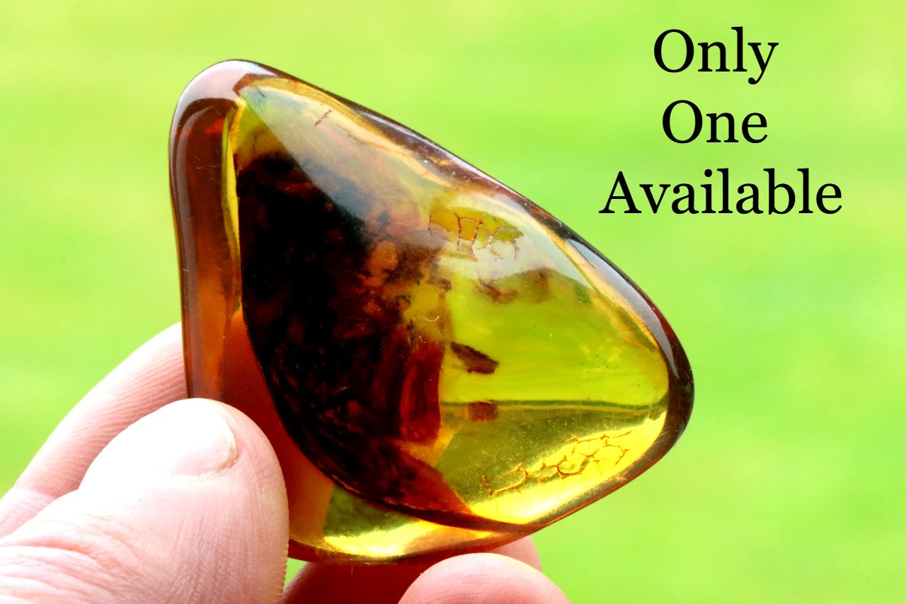 Amber Worry Stone – Stress Relief & Healing Energy