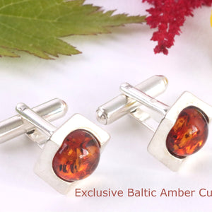 Quality Baltic Amber Cufflinks
