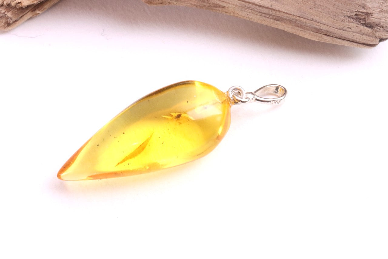 Genuine Baltic Amber Pendant with Insect