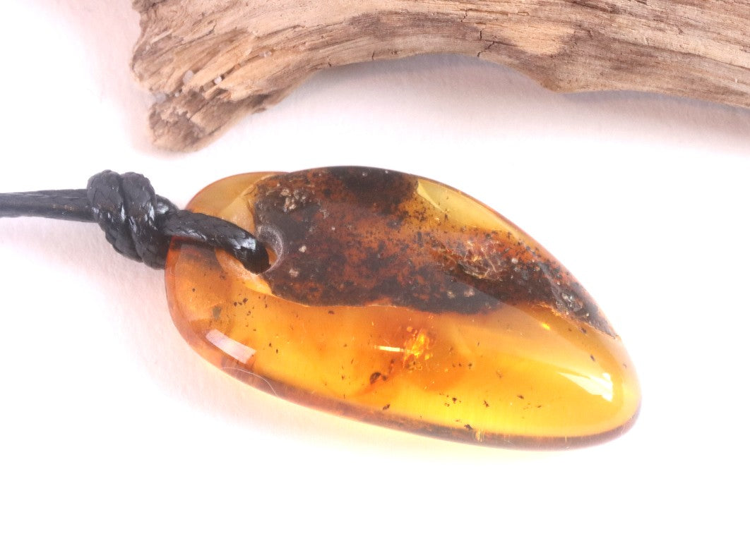 Amber Handmade Adjustable Cord Necklace