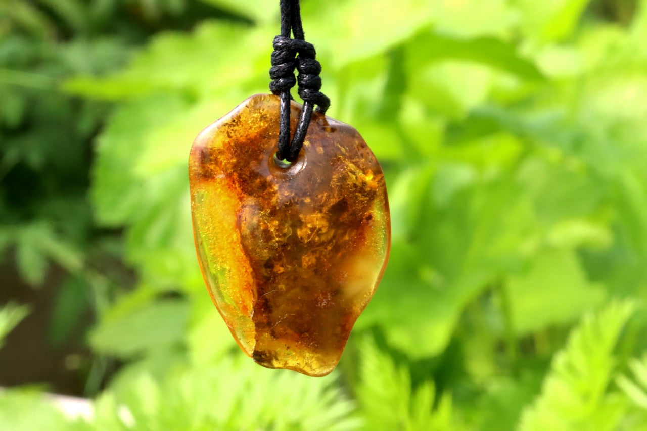 Handmade One-of-a-Kind Large Natural Amber Amulet