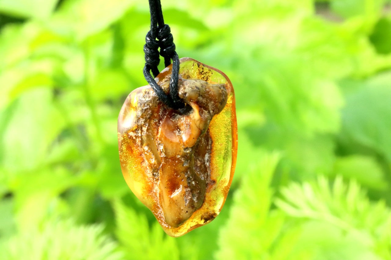 Handmade One-of-a-Kind Large Natural Amber Amulet