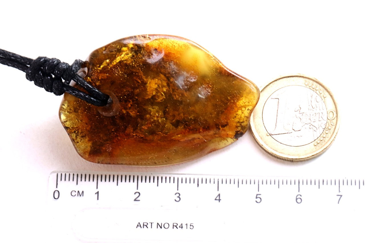 Handmade One-of-a-Kind Large Natural Amber Amulet