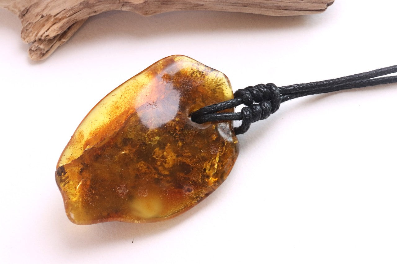 Handmade One-of-a-Kind Large Natural Amber Amulet