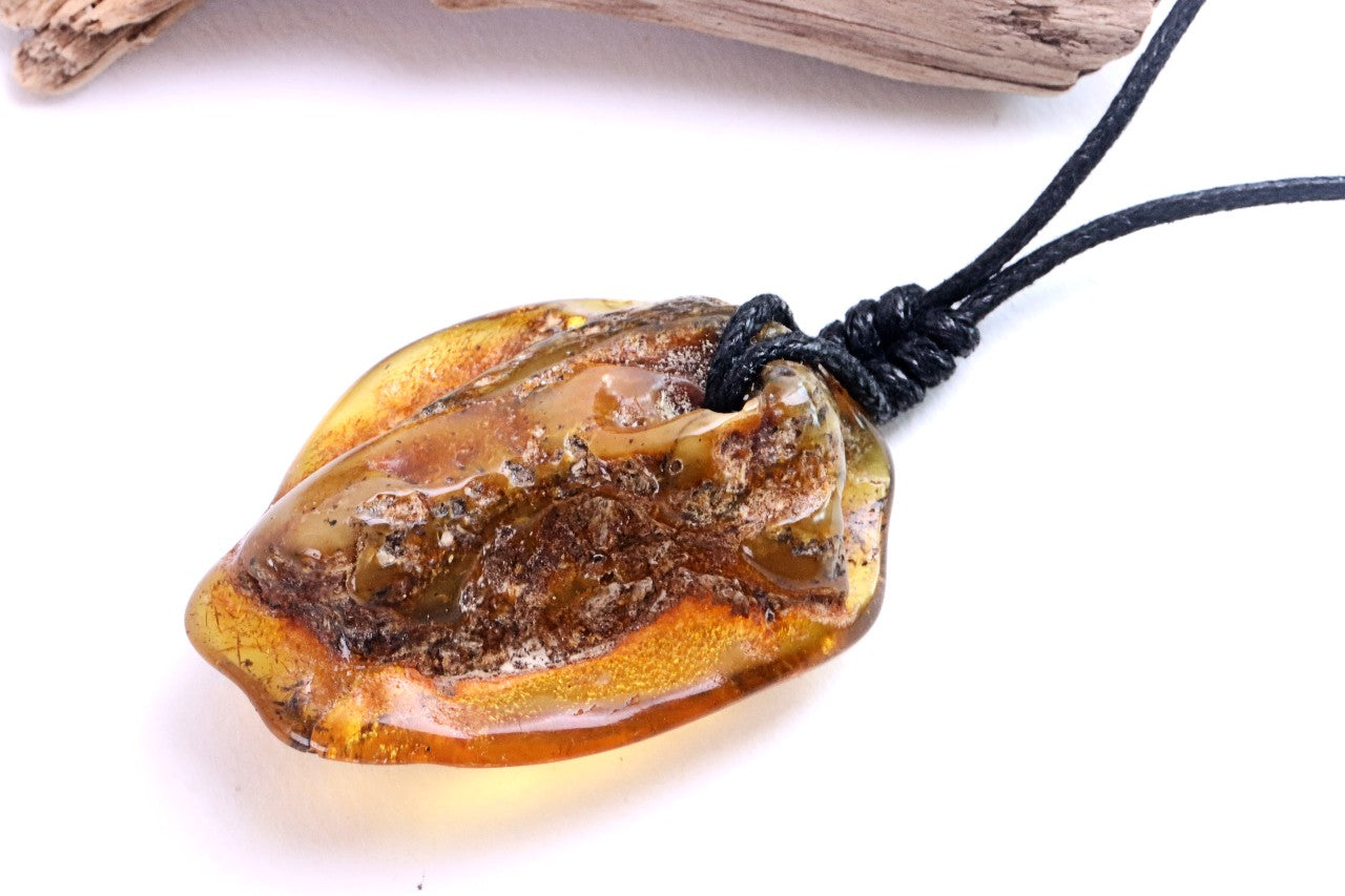 Handmade One-of-a-Kind Large Natural Amber Amulet