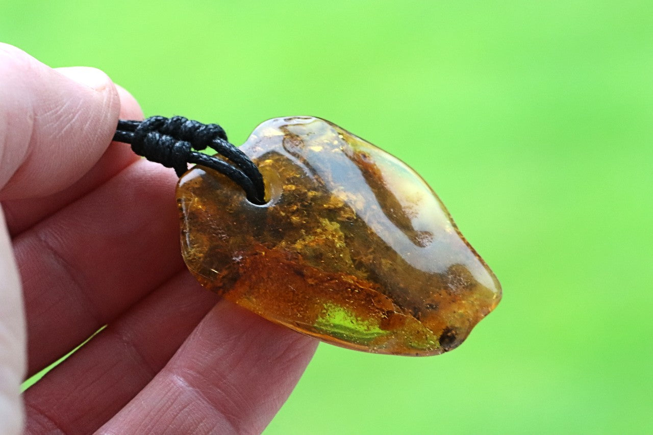 Handmade One-of-a-Kind Large Natural Amber Amulet