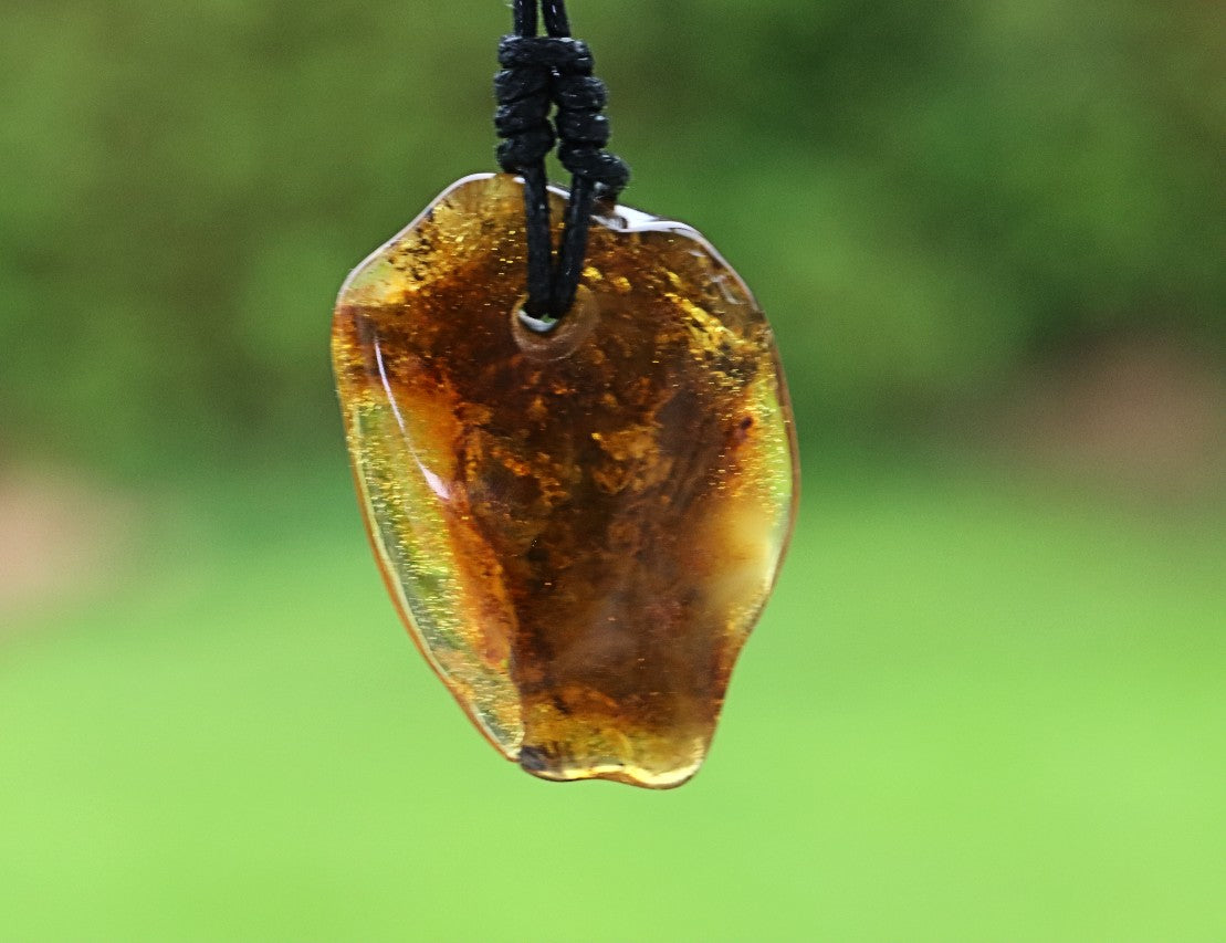 Handmade One-of-a-Kind Large Natural Amber Amulet