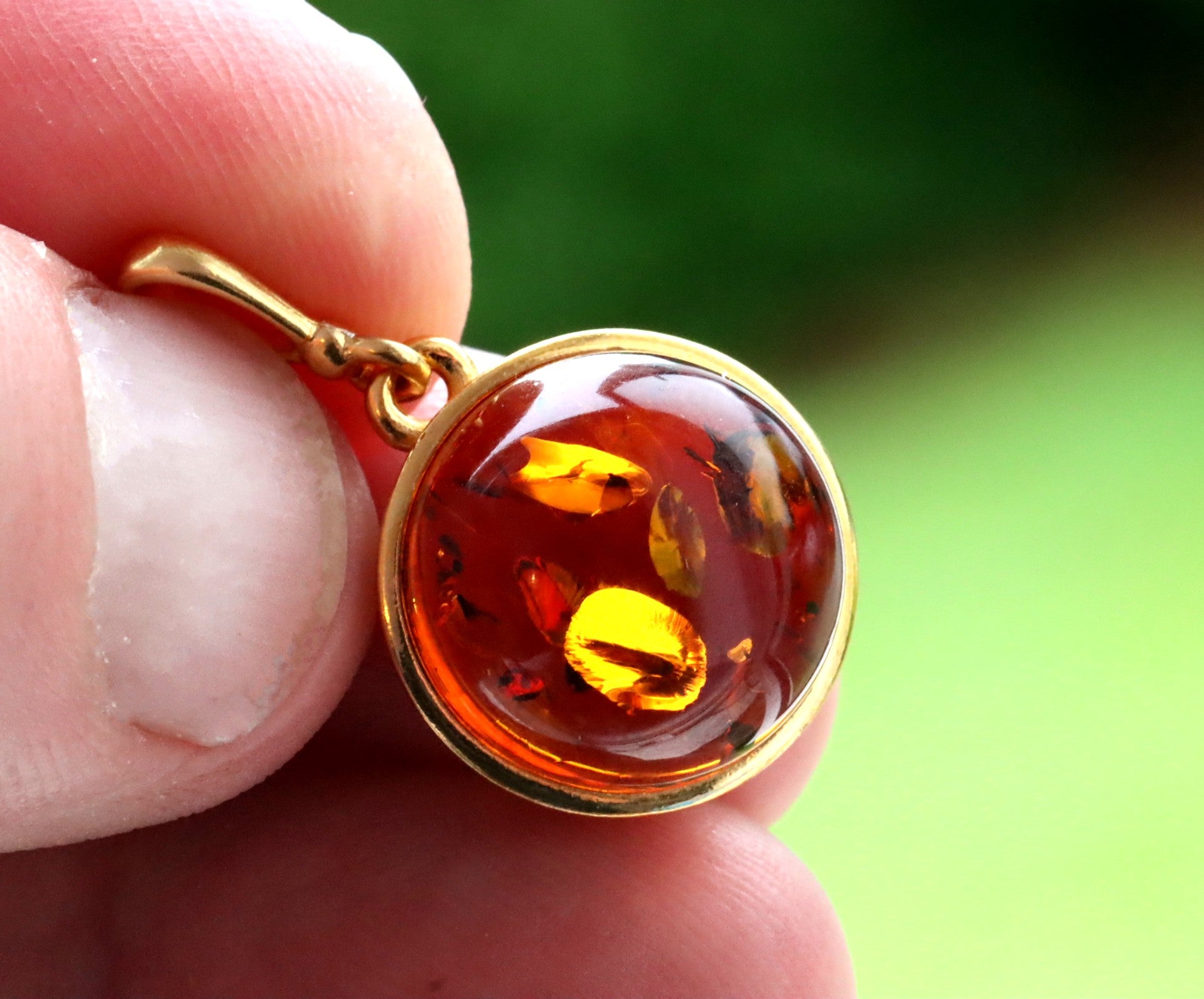 Amber Circle Pendant