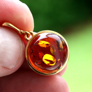 Amber Circle Pendant