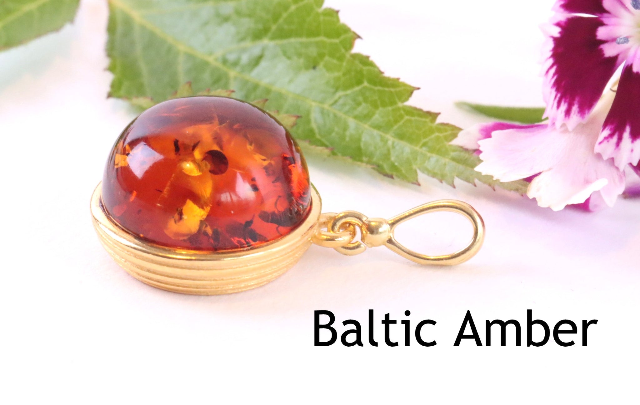 Baltic Amber Circle pendant