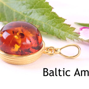 Baltic Amber Circle pendant