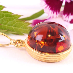 Amber Dome Pendant