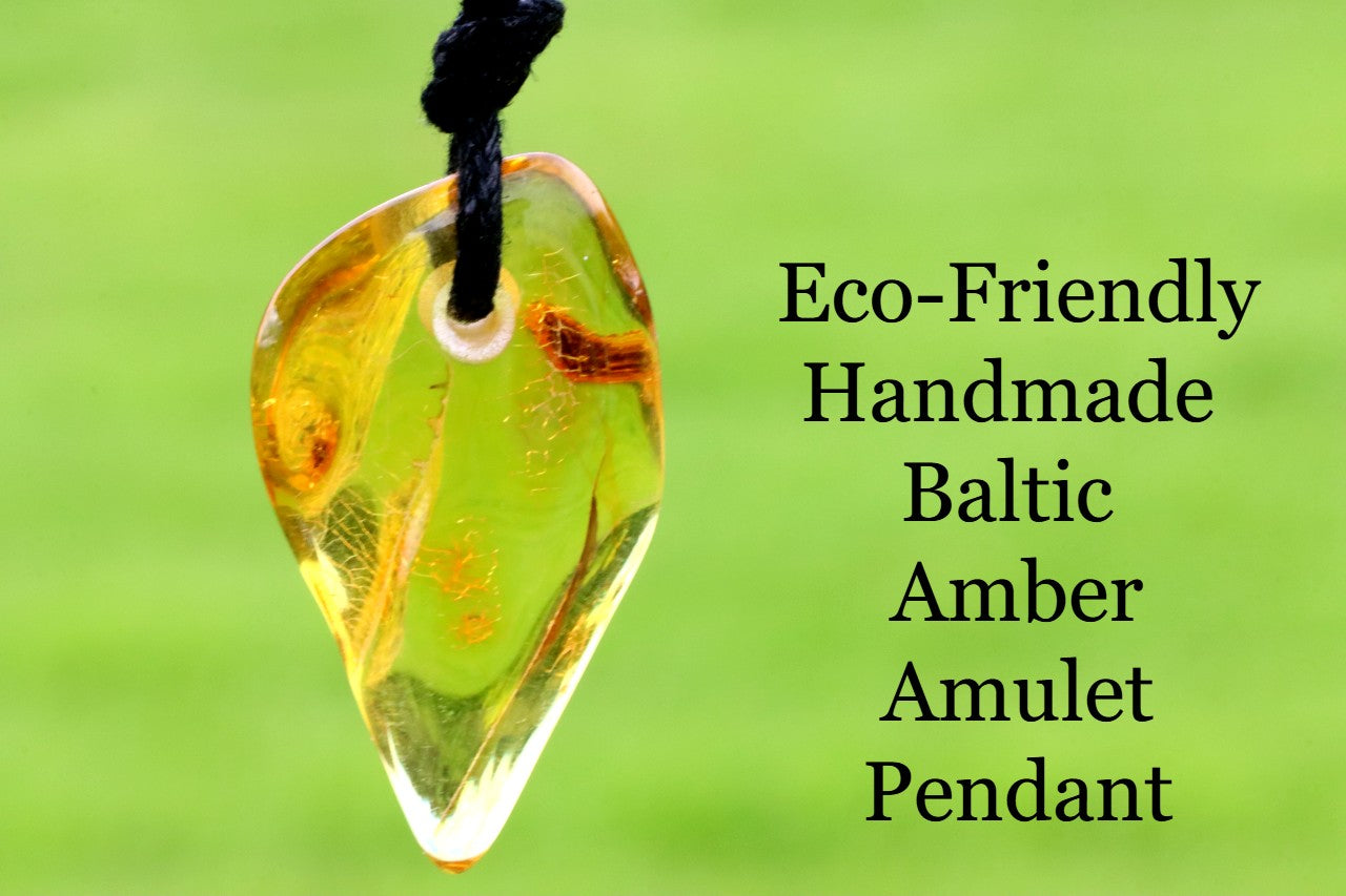 Handcrafted Natural Baltic Amber Amulet Pendant