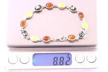 Baltic Amber Silver Link Bracelet