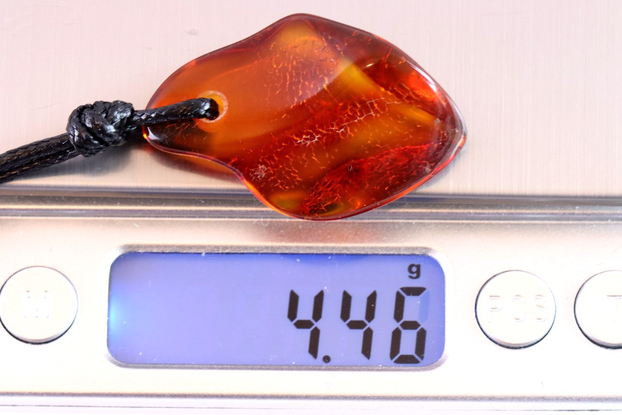 Amber Amulet Pendant Necklace