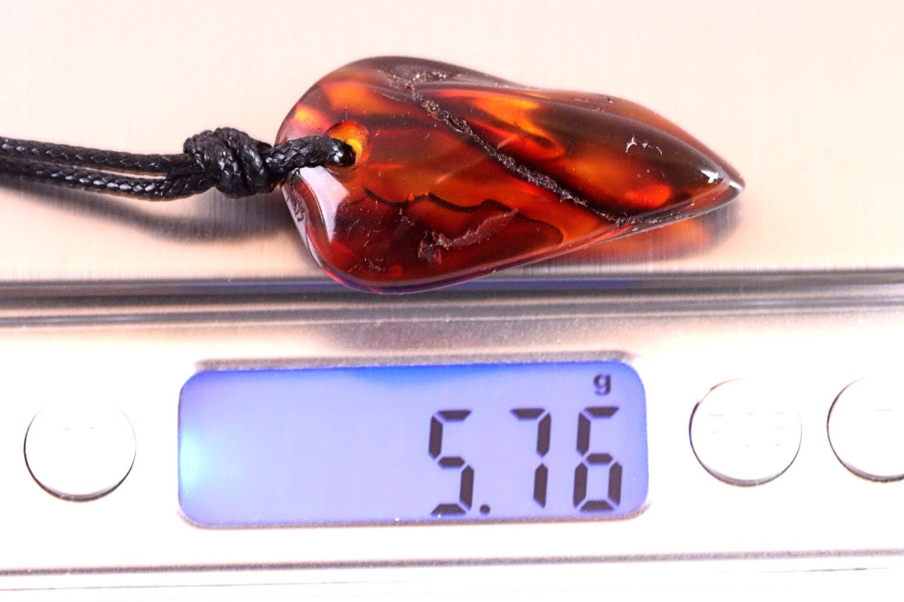 Natural Amber Amulet Pendant
