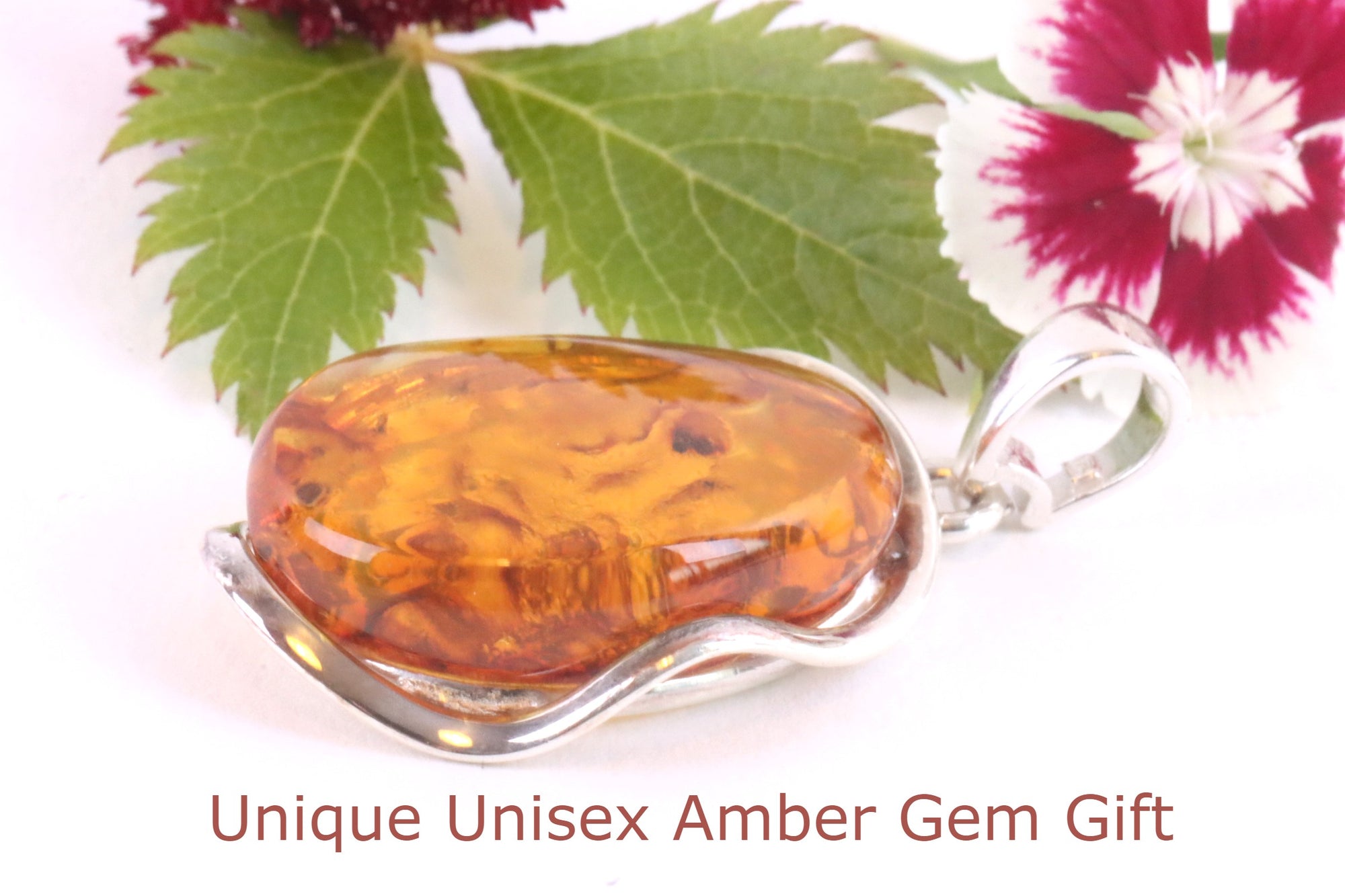 Exclusive Large Honey Baltic Amber Gemstone Pendant