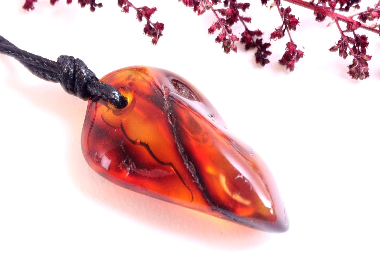 Natural Amber Amulet Pendant